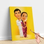 Beautiful Couple - Own Caricature Painting