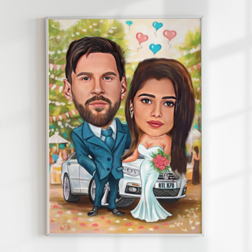 Newly Wed Couple - Customized Art