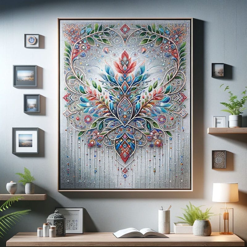 Diamond Painting Framing - A Step-by-Step Guide 7 Diamond painting hanging on the wall
