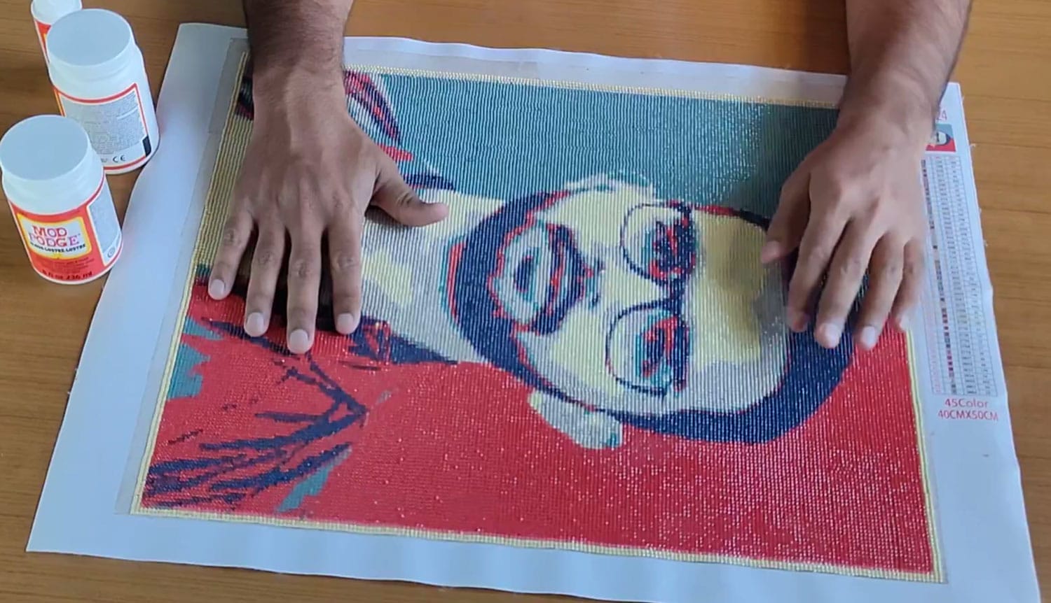 How to Seal Diamond Painting Like a Pro? 4 Flatten The Canvas