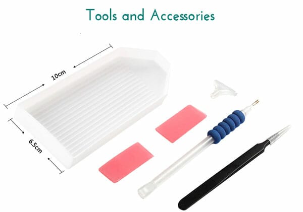 Diamond painting tools and accessories