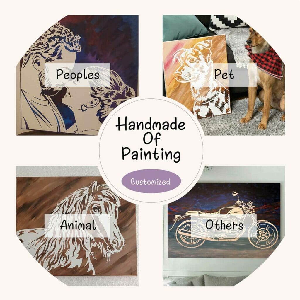 Different type of customization for peel paintings