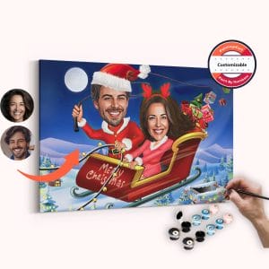 Happy Couple — Custom Christmas Paint by Numbers