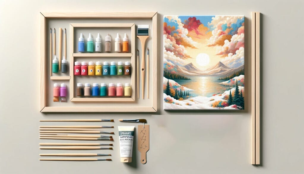 Paint by number kit with frame 