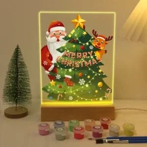 Merry Christmas Santa - LED Paint by Numbers