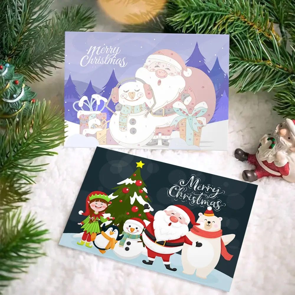 Christmas Cards - Paint by Numbers 2 Christmas Cards
