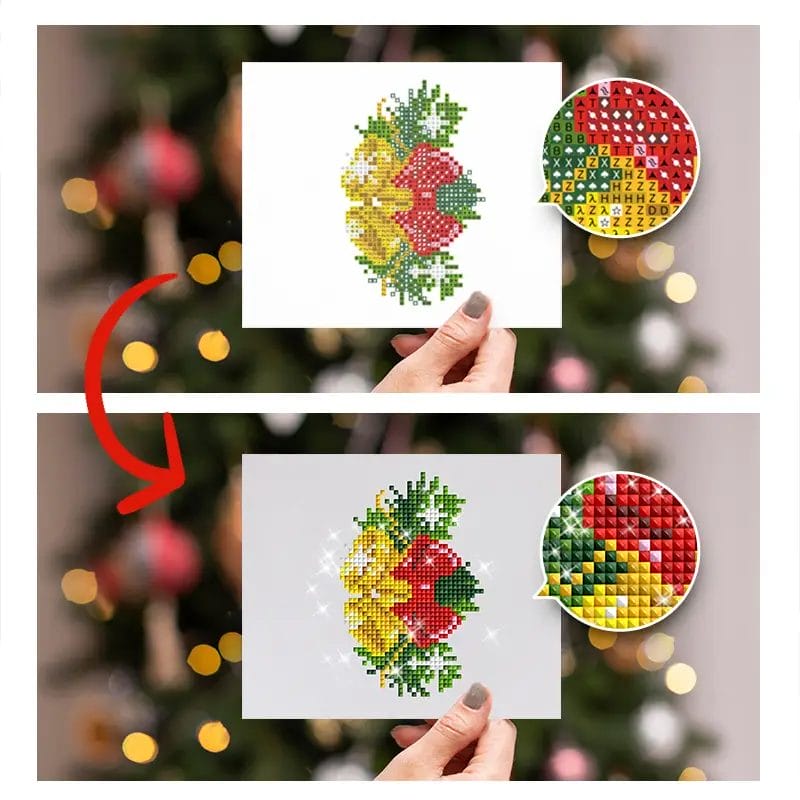 Christmas Mini Diamond Paintings (Pack of 12) 3 Christmas Mini Diamond Paintings (Pack Of 12)